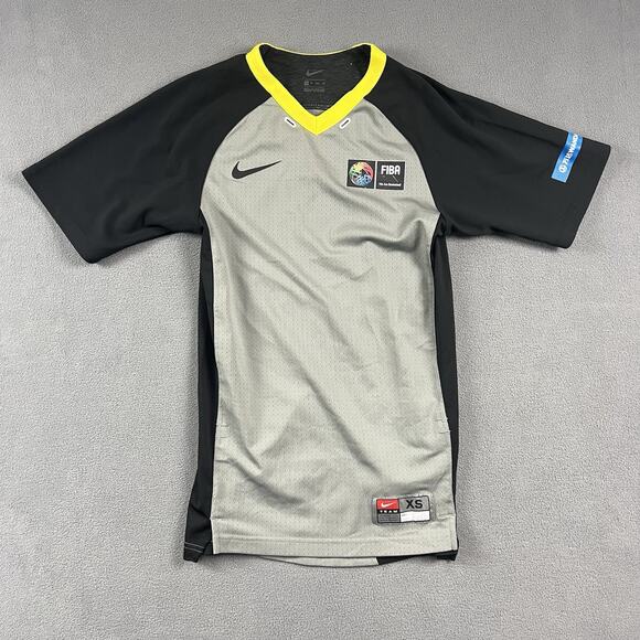 Nike FIBA Jersey Mens XS Gray Basketball Official Referee Issued Athletic - Picture 1 of 10